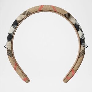 Burberry Girls Checkered Beige Headband